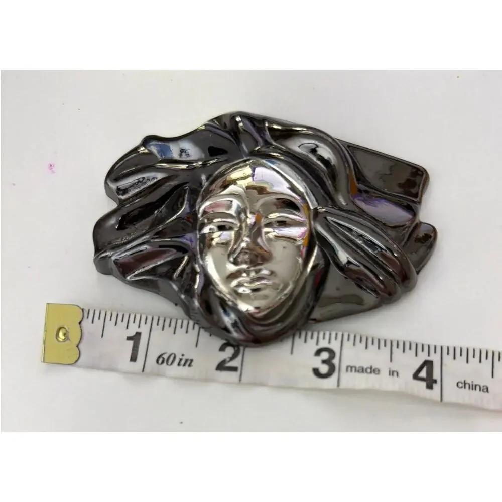 vintage Art Nouveau-style women's cinch belt buckle  three dimensional